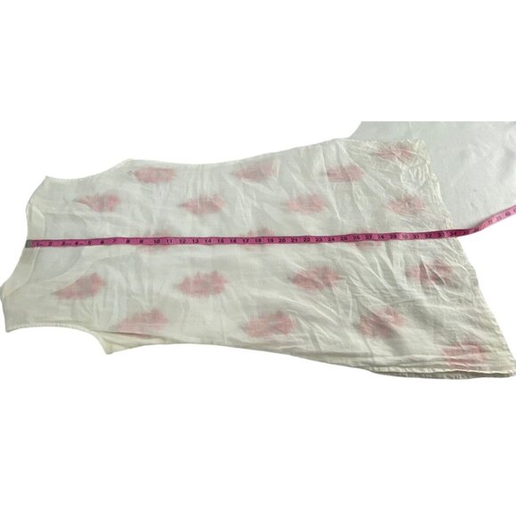 ASEESA Women Embroidered Floral Dress Sleeveless Knee Length Sz S White 26-5 - Picture 11 of 16